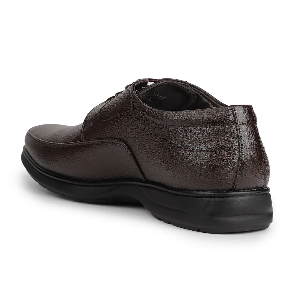 Fortune Brown Formal Lacing Derby Shoes For Men HOL-131E By Liberty Long Hours