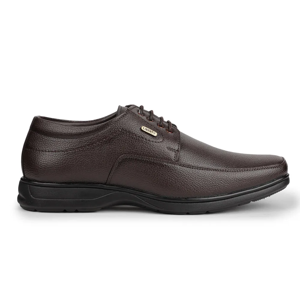 Moisture wicking Fast Move Fortune Brown Formal Lacing Derby Shoes For Men HOL-131E By Liberty