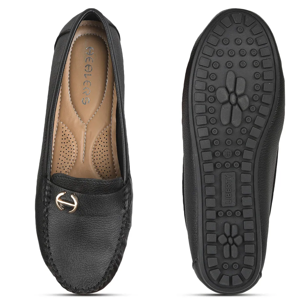 Step Clear Healers Casual Black Loafers For Women GI-SD-301 By Liberty