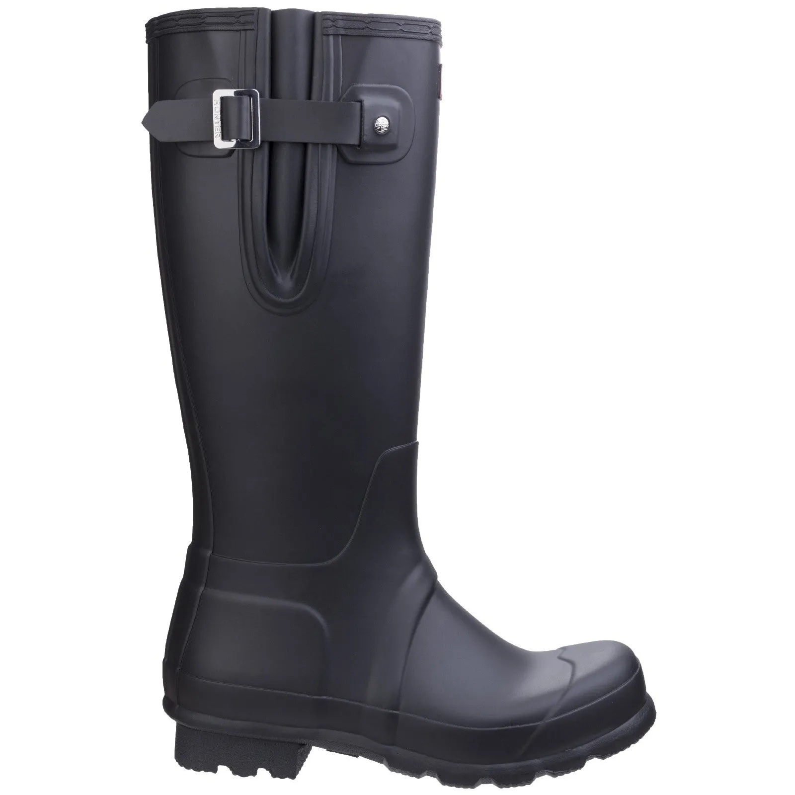 Hunter Mens Original Side Adjustable Wellington Boots Black Ready for the Storm