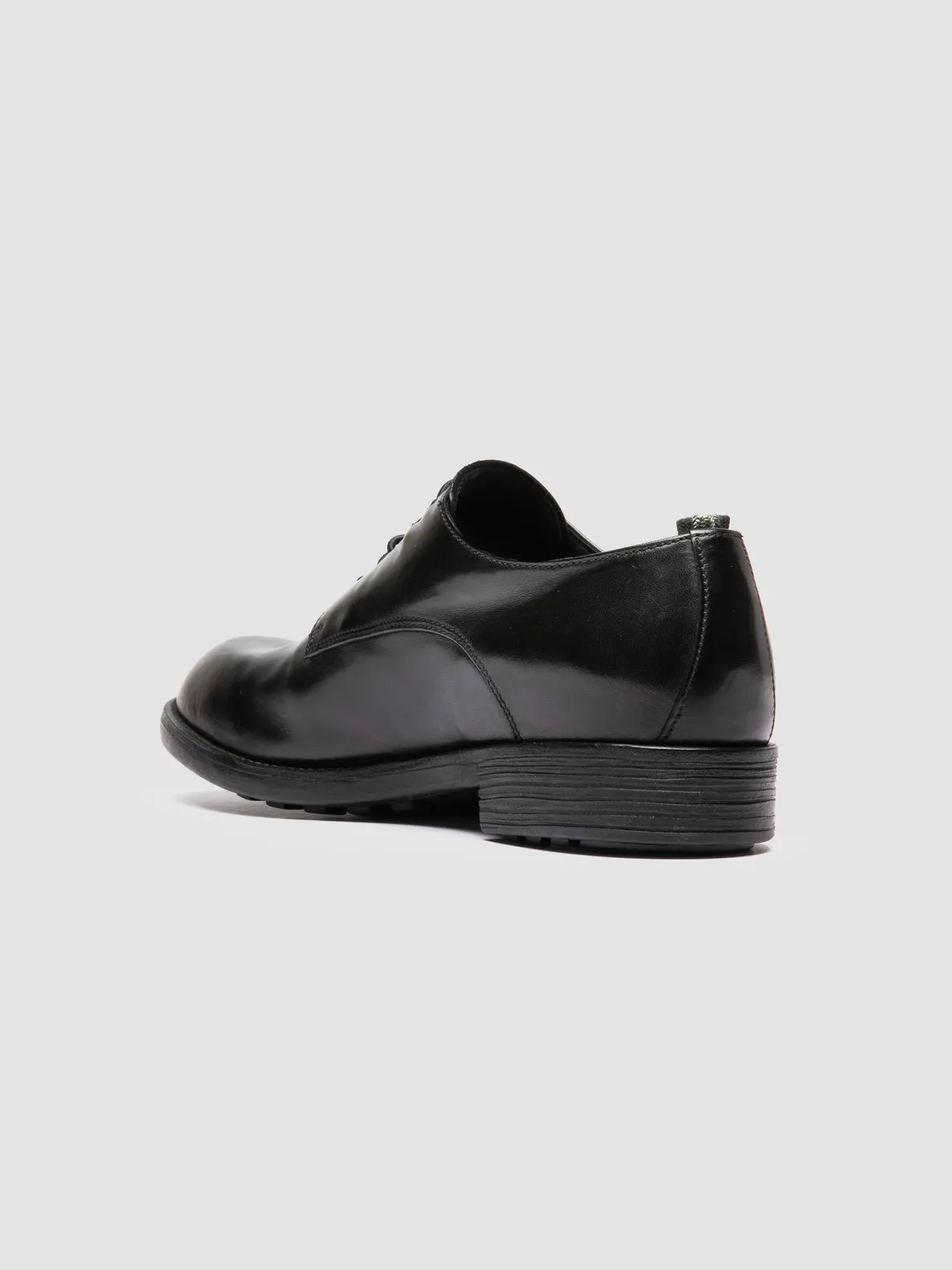 DIARY 009 - Black Leather Derby Shoes Neat Option High End