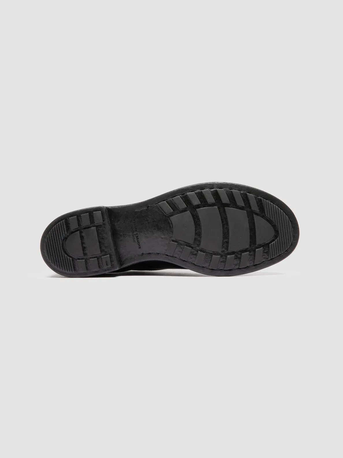 Plain Upper DIARY 009 - Black Leather Derby Shoes