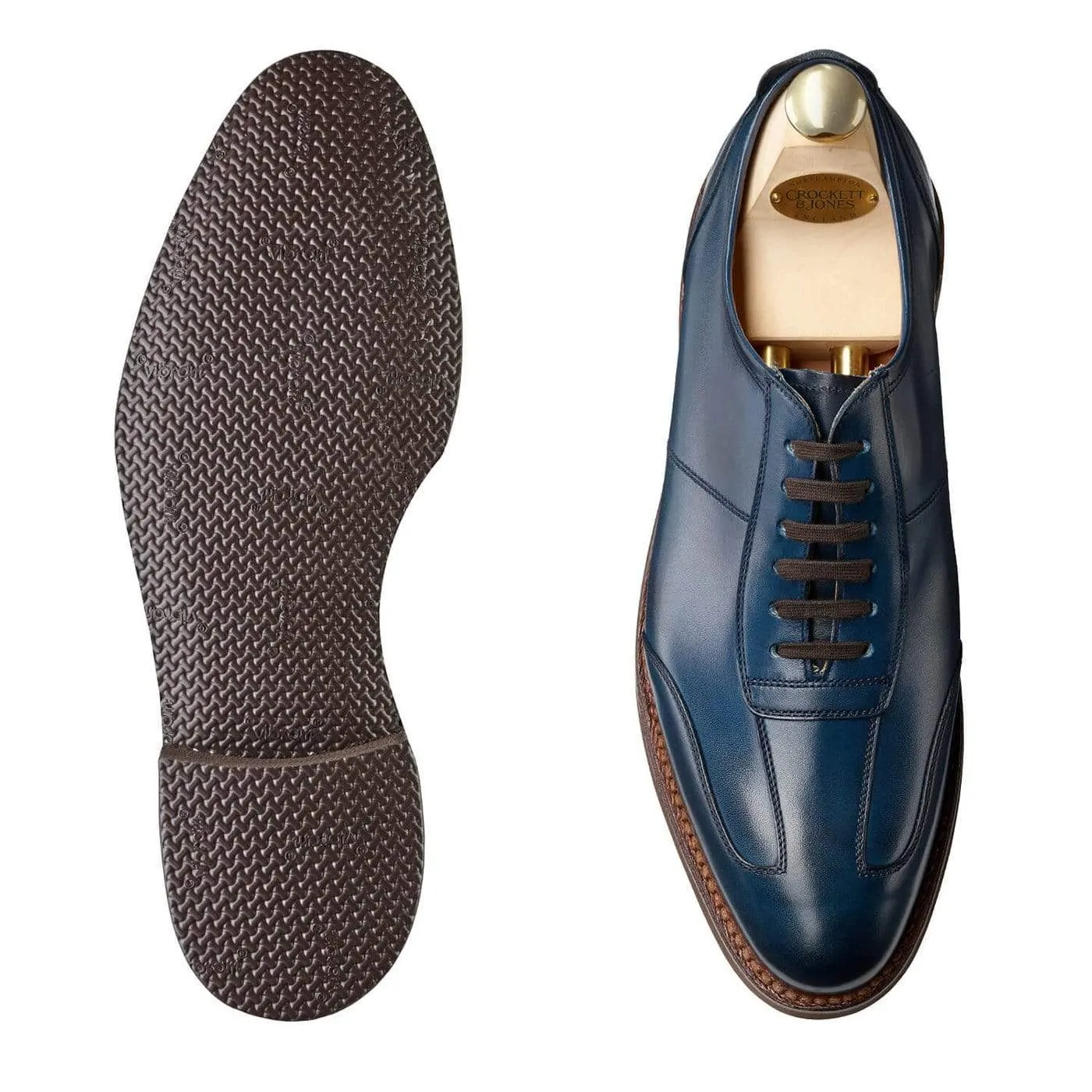 Timeless Fashion Easy Wear Shoes Truro Blue Burnished Calf
