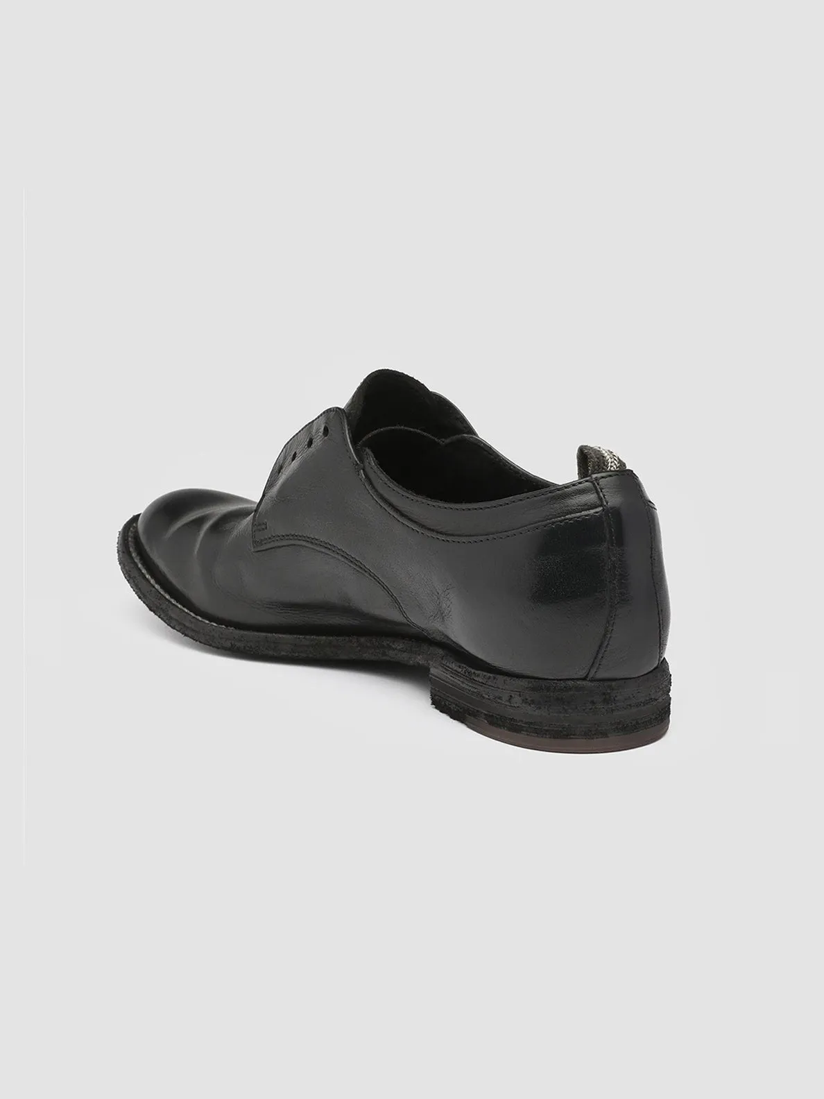 Tidy Style Breathable Modern Style LEXIKON 501 - Black Leather Derby Shoes