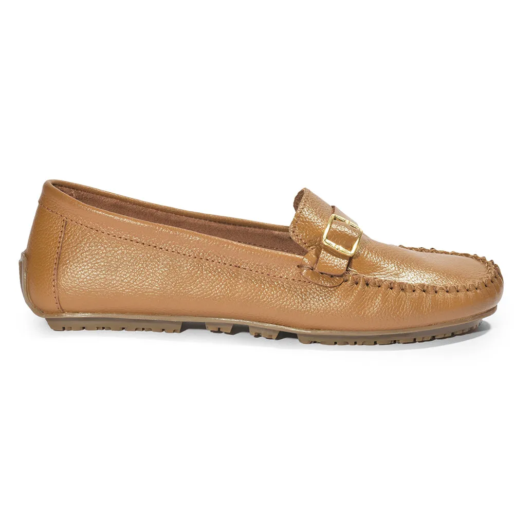 Healers Formal Shoes Tan Loafers For Women 2074-21 By Liberty Neat Power
