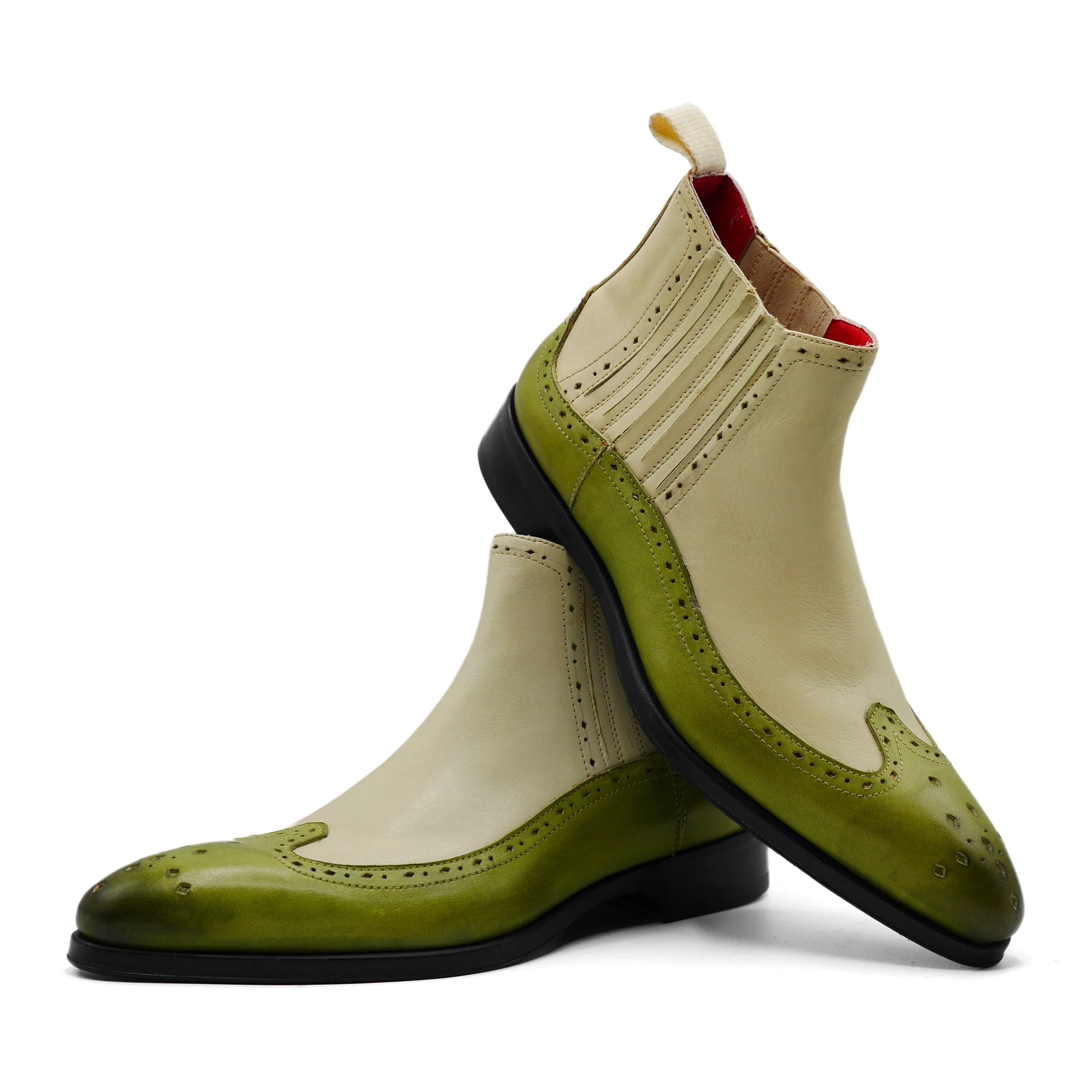Everyday Classic 1365 - Green/ Beige Chelsea Brogue