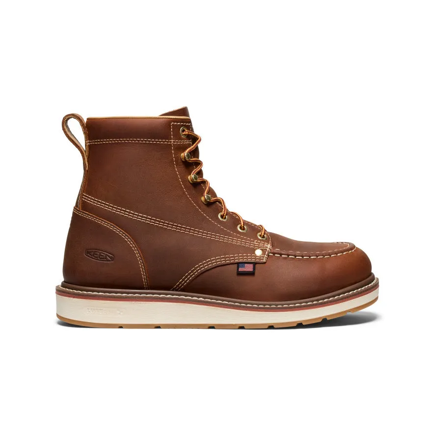 Adventure Ready Gear Rubber Outsole Men's Liberty 6" Boot (Soft Toe)  |  Leather Brown/Birch