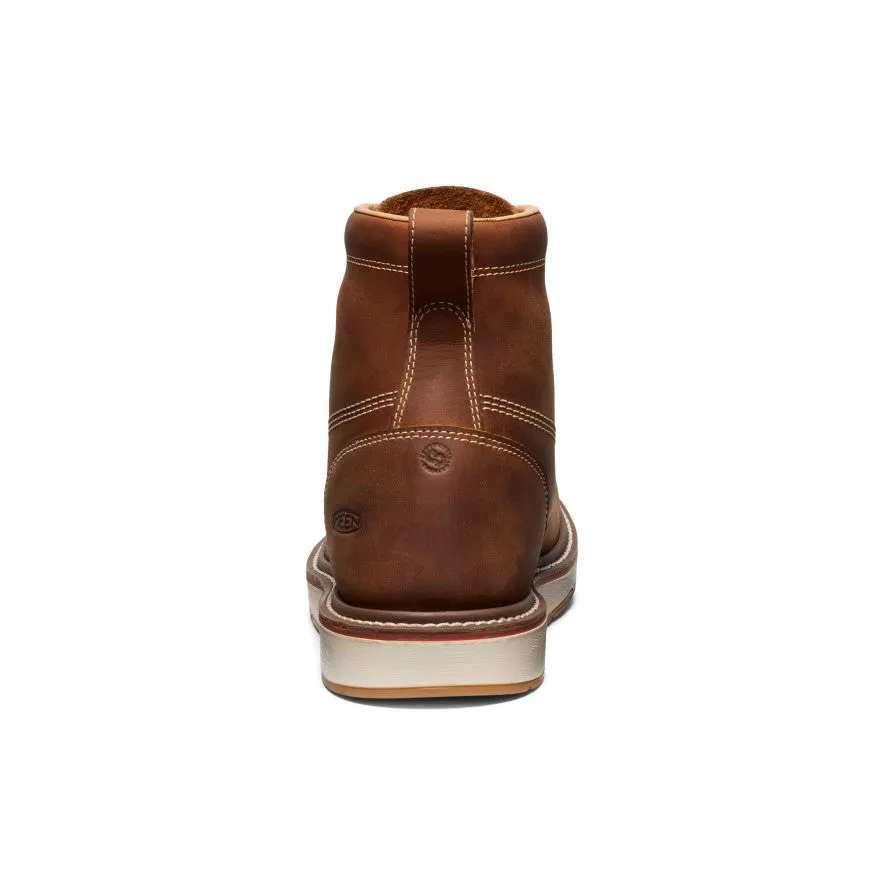 Easy Cushion Wide fit Men's Liberty 6" Boot (Soft Toe)  |  Leather Brown/Birch