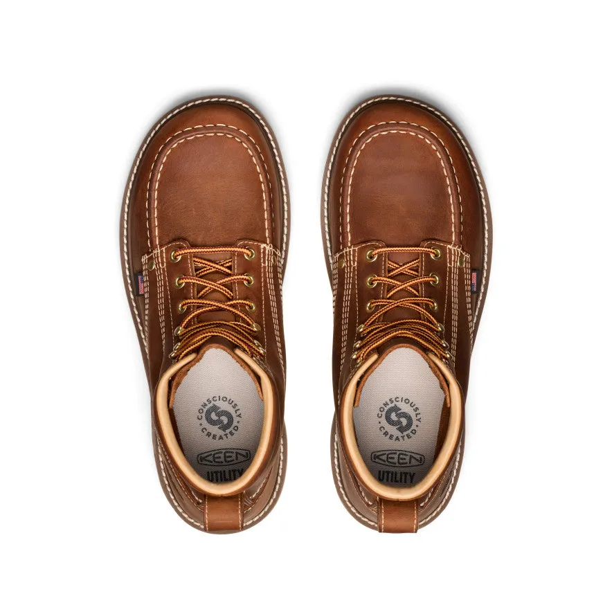Men's Liberty 6" Boot (Soft Toe)  |  Leather Brown/Birch All Season Trekking dust resistant