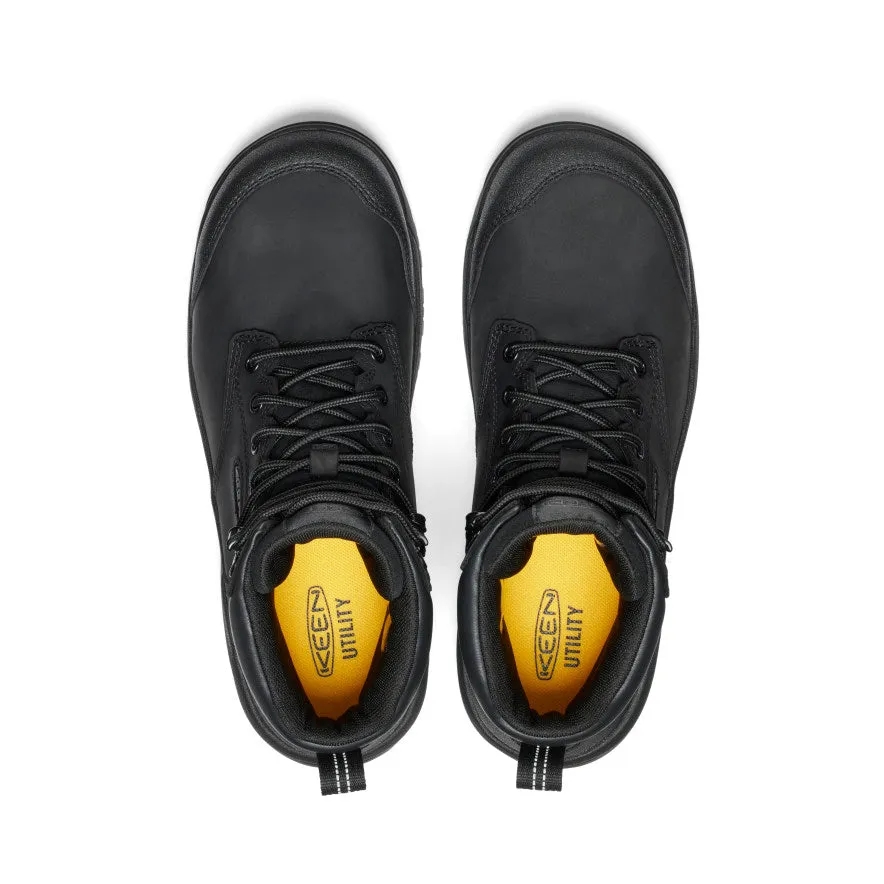 Men's Evanston 6" Waterproof Boot (Carbon Toe)  |  Black/Black Grip System