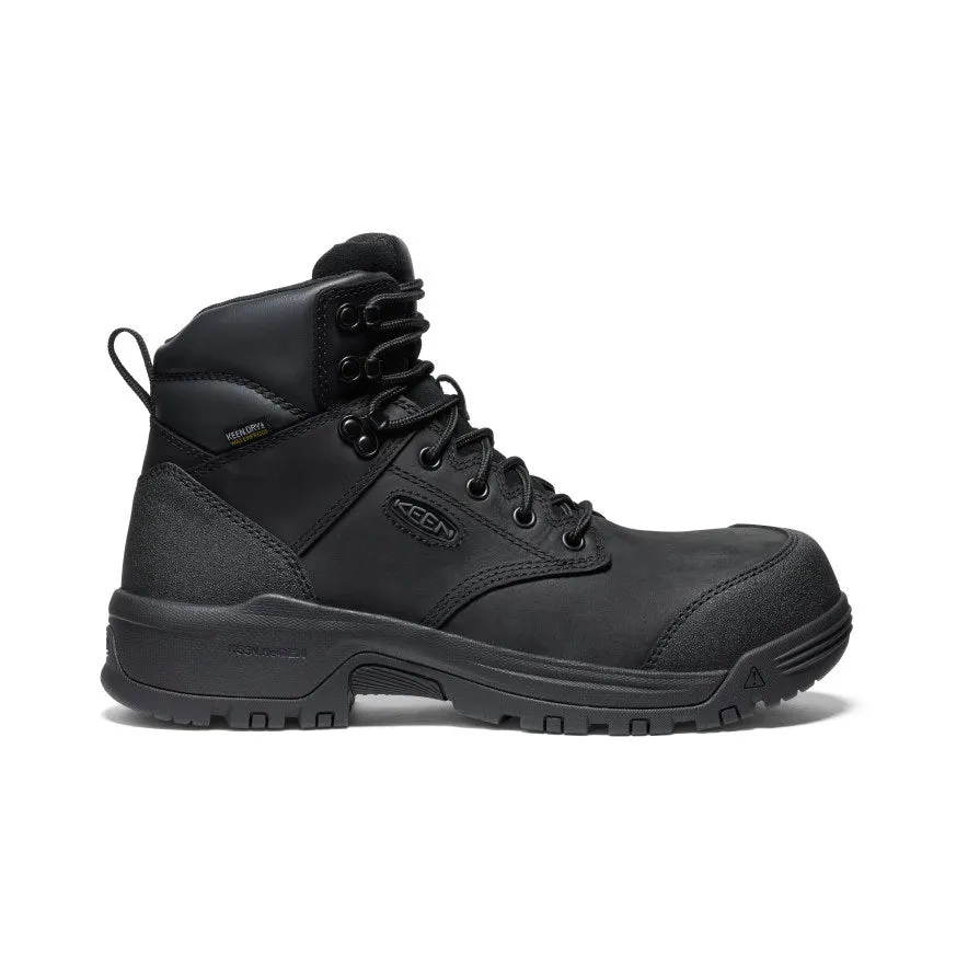 Performance Sole Stability Hiking Men's Evanston 6" Waterproof Boot (Carbon Toe)  |  Black/Black