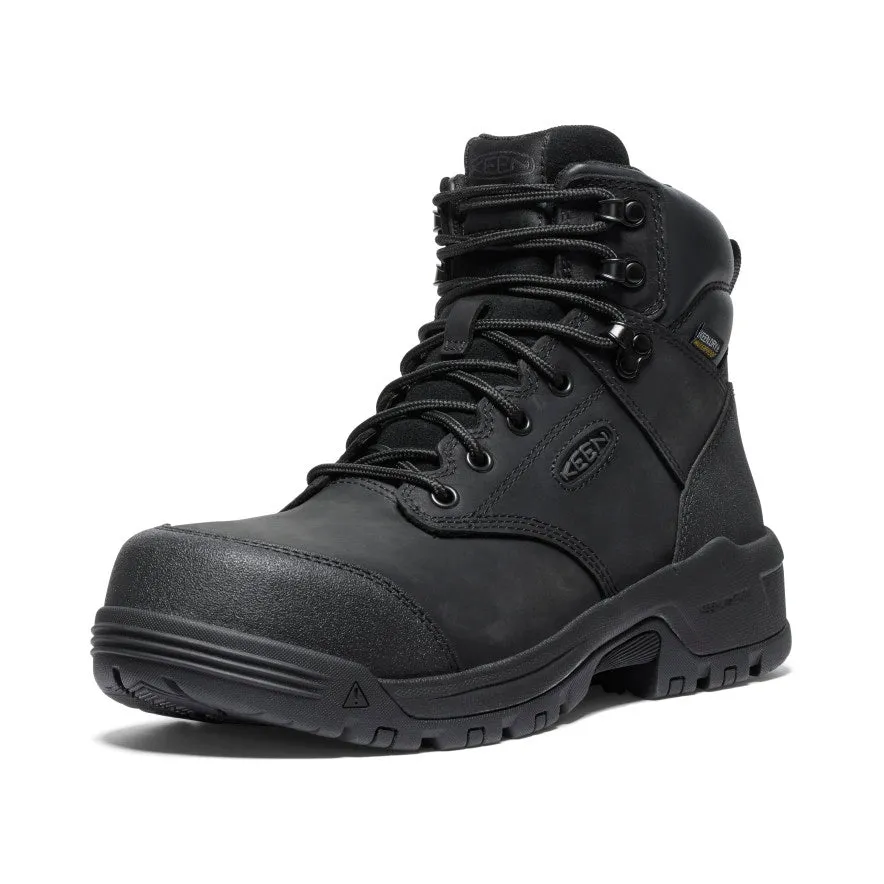 Camping Elastic Men's Evanston 6" Waterproof Boot (Carbon Toe)  |  Black/Black