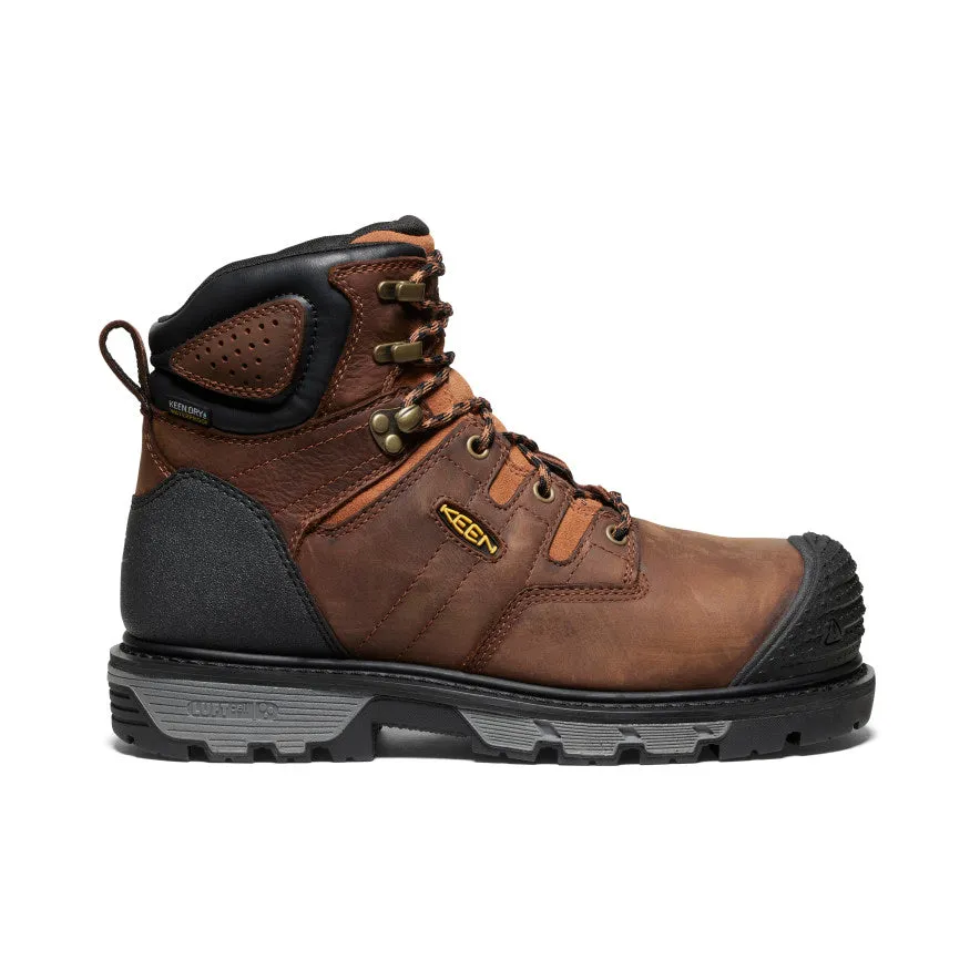 Rock Climbing Boots Rugged Path Men's Camden 6" Waterproof Boot (Carbon Toe)  |  Leather Brown/Black