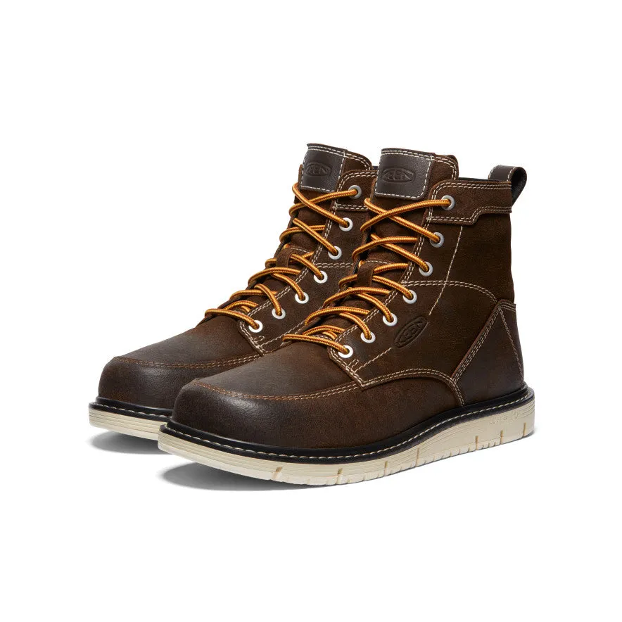 Tread Pattern Men's San Jose 6" Boot (Soft Toe)  |  Coffee Bean/Star White