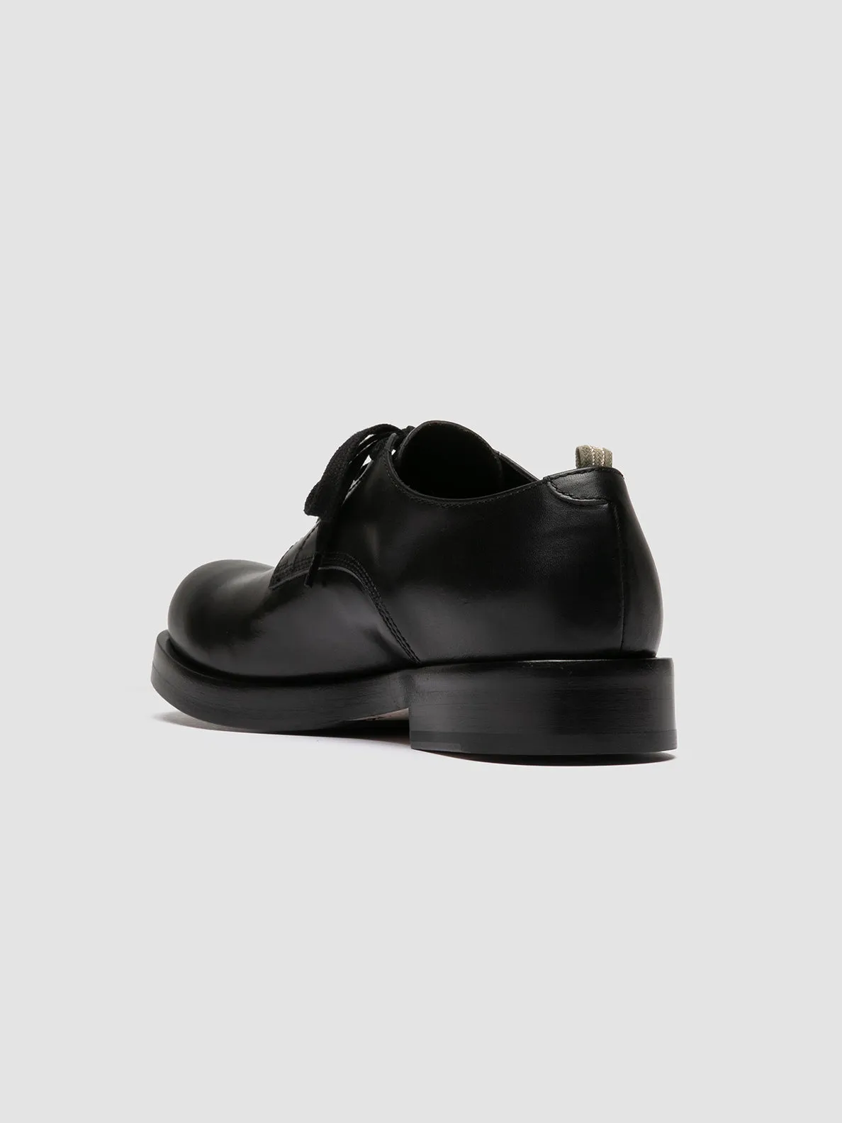 BULLA 001 - Black Leather Derby Shoes Smart Footwear Clean Touch