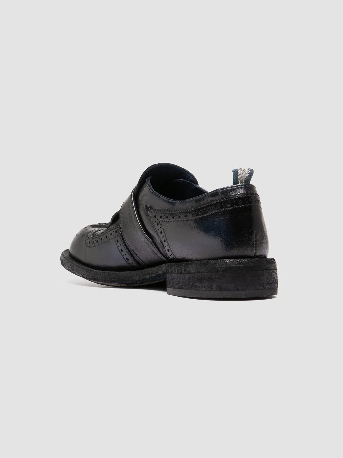 Desert Cool Water Edge RUGGED 111 - Navy Leather Monk Shoes