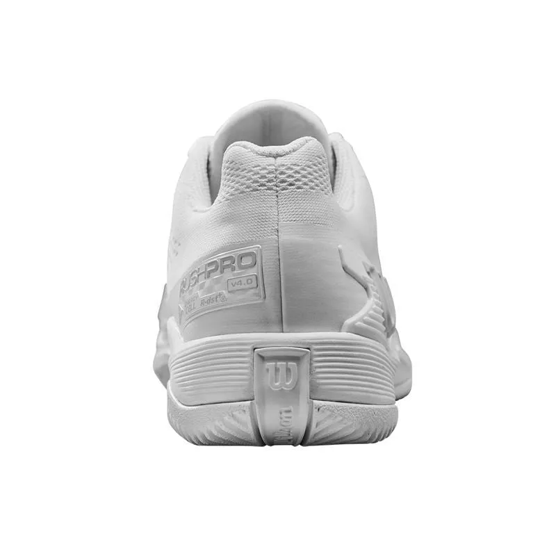 Flexible Wilson Women's Rush Pro 4.0 Tennis Shoes White White