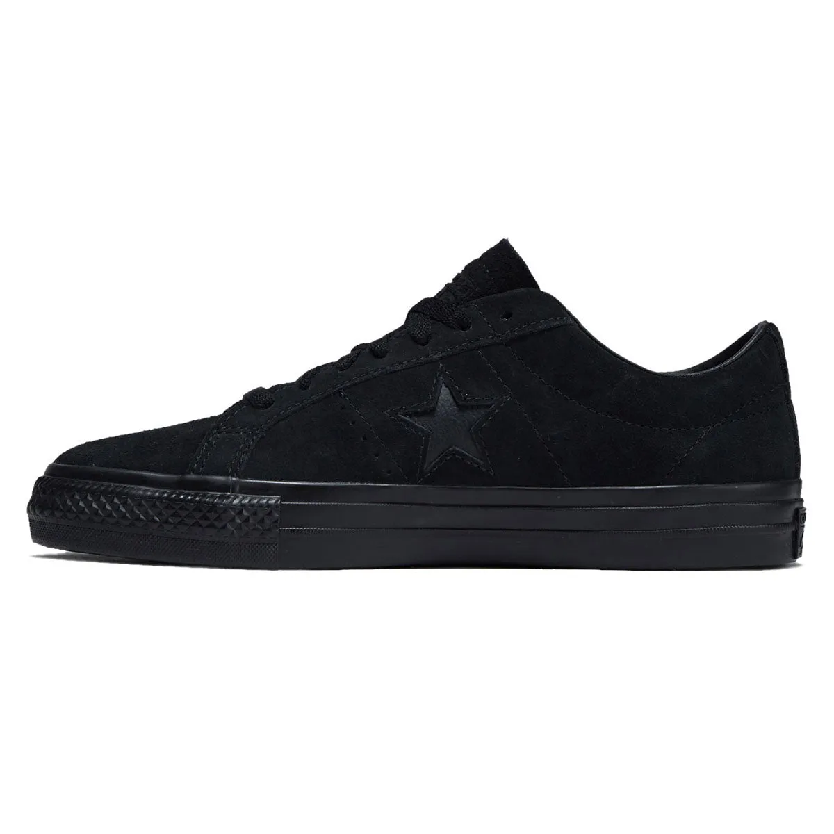 Converse One Star Pro Ox Shoes - Black/Black/Black Grip Technology