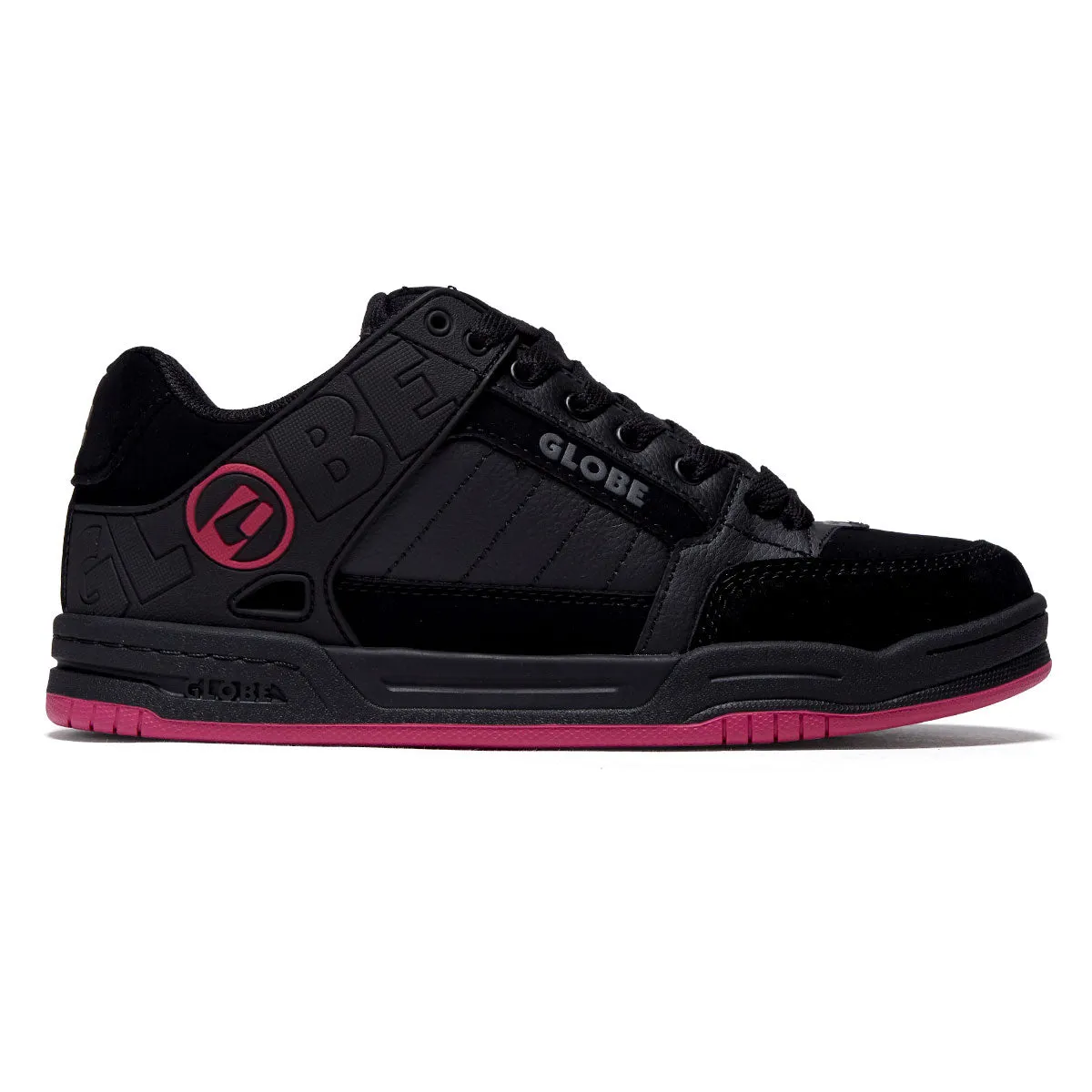 Globe Tilt Shoes - Black/Black/Pink Stylish Design Foot Flow