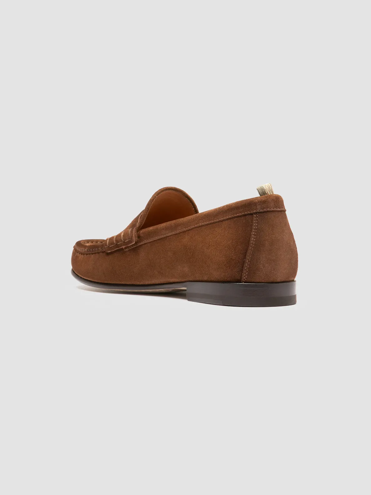 BALFRON 002 - Brown Suede Penny Loafer Soft Grip