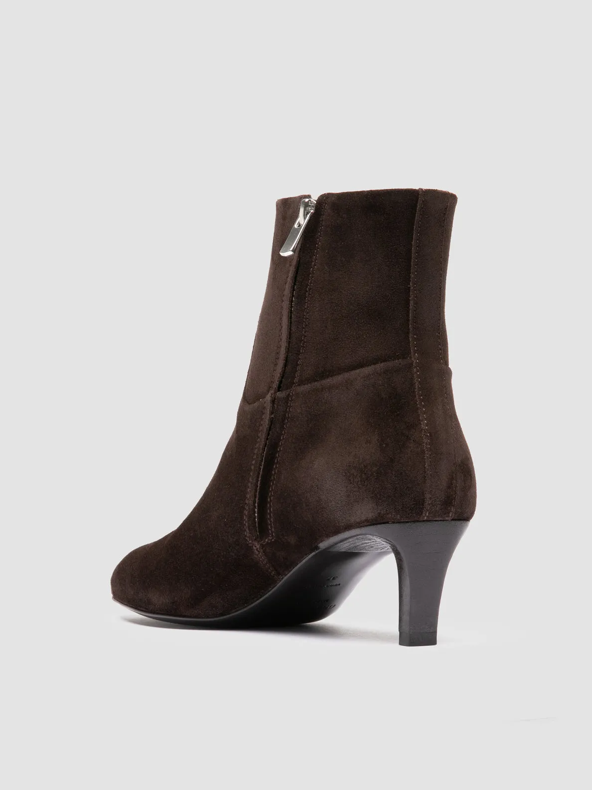 Enhanced grip Color Play SUZY 005 - Brown Suede Zipped Boots
