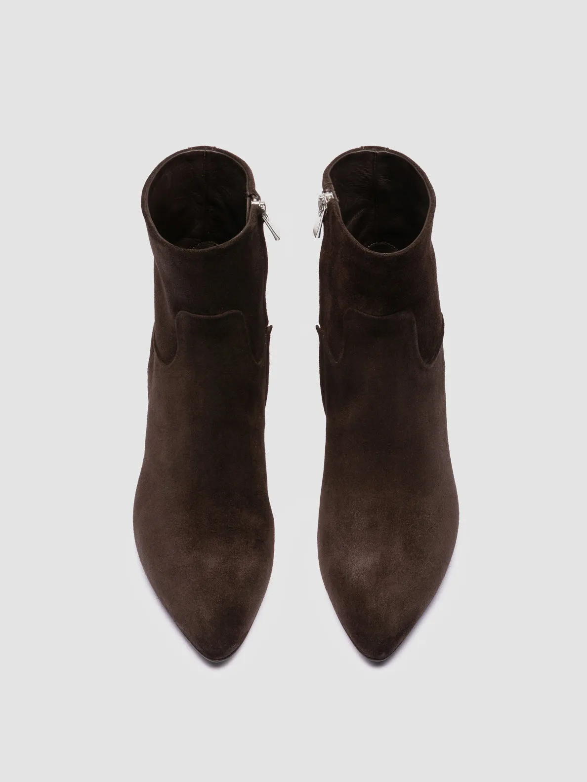 Love Glow Breathable mesh SUZY 005 - Brown Suede Zipped Boots