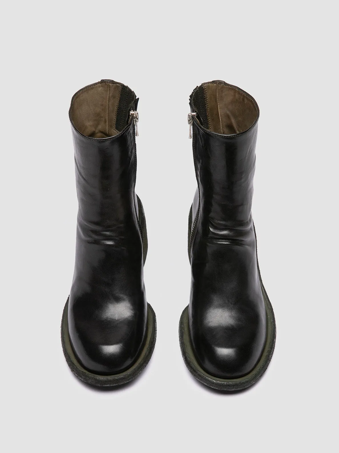 warm glow WILDS 004 - Green Leather Zipped Boots