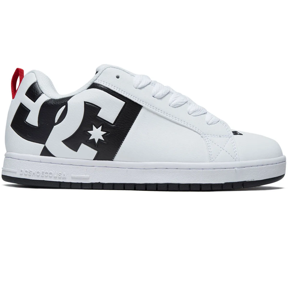 DC Court Graffik SQ Shoes - White/Black/Black Outsole Grip
