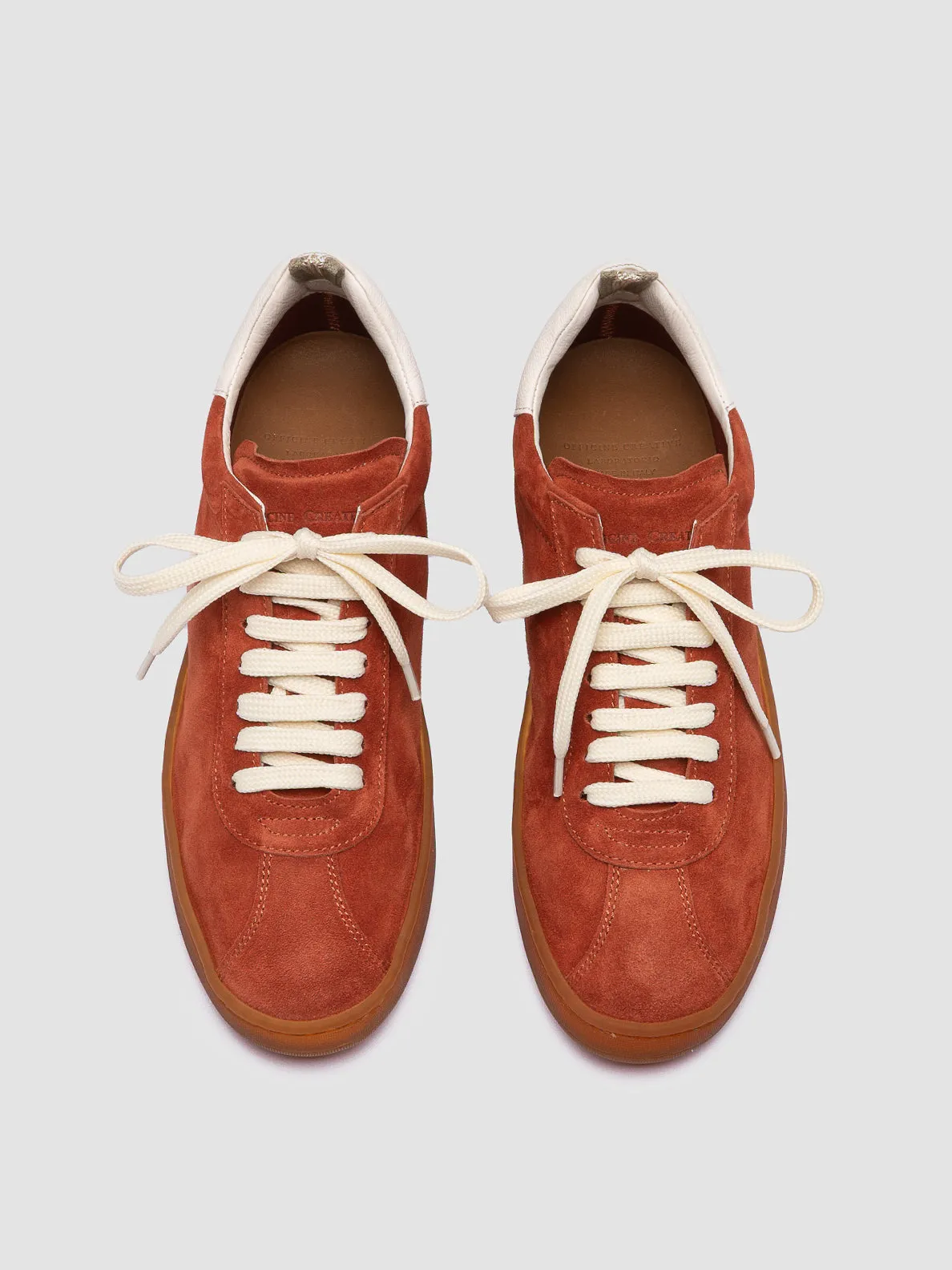 Soft Neutral mesh construction DESTINY 101 - Red Leather and Suede Sneakers