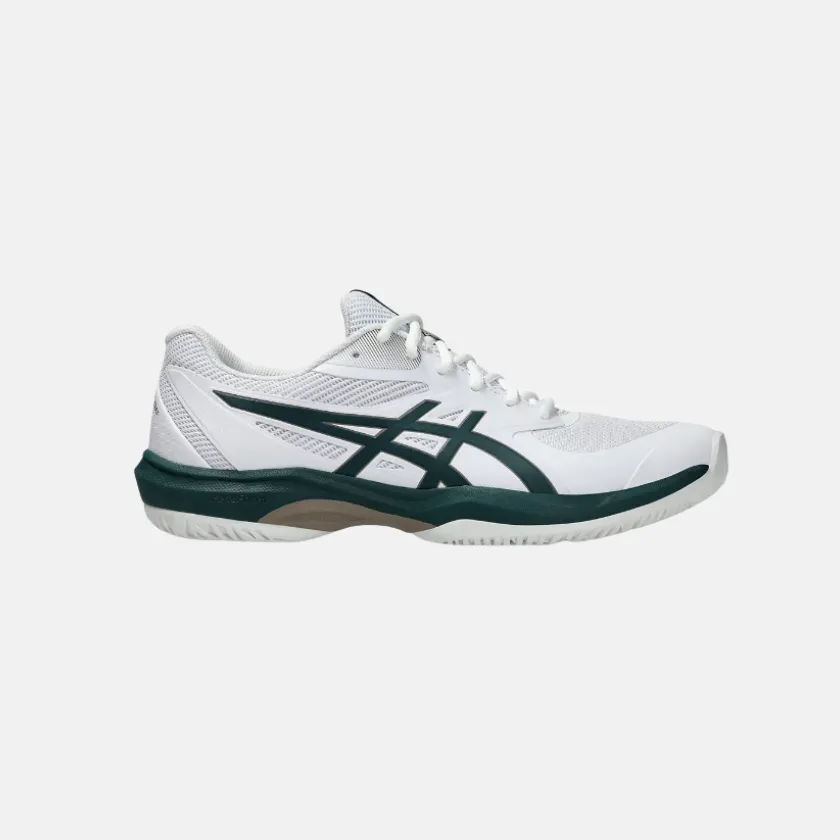 Competitive Players High Schoolers ASICS GAME FF Men's Tennis Shoes ?C White/Saxon Green