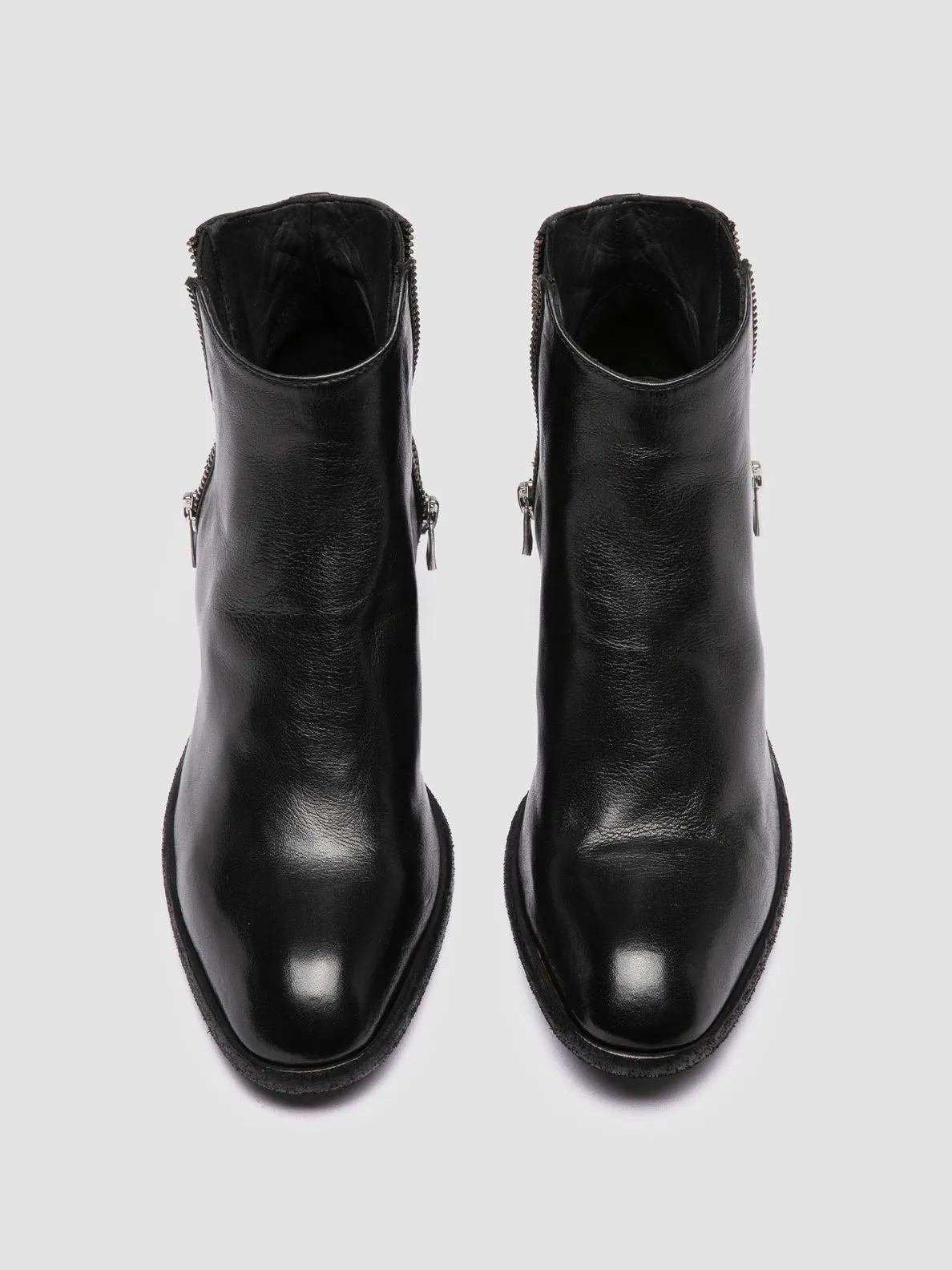 senior care SYDNE 015 - Black Leather Ankle Boots