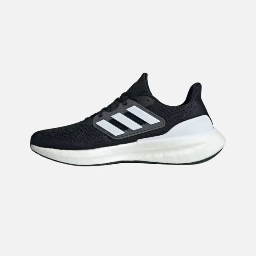 Adidas Pureboost 23 Men's Running Shoes -Core Black/Cloud White/Carbon 10K runs easy - on design