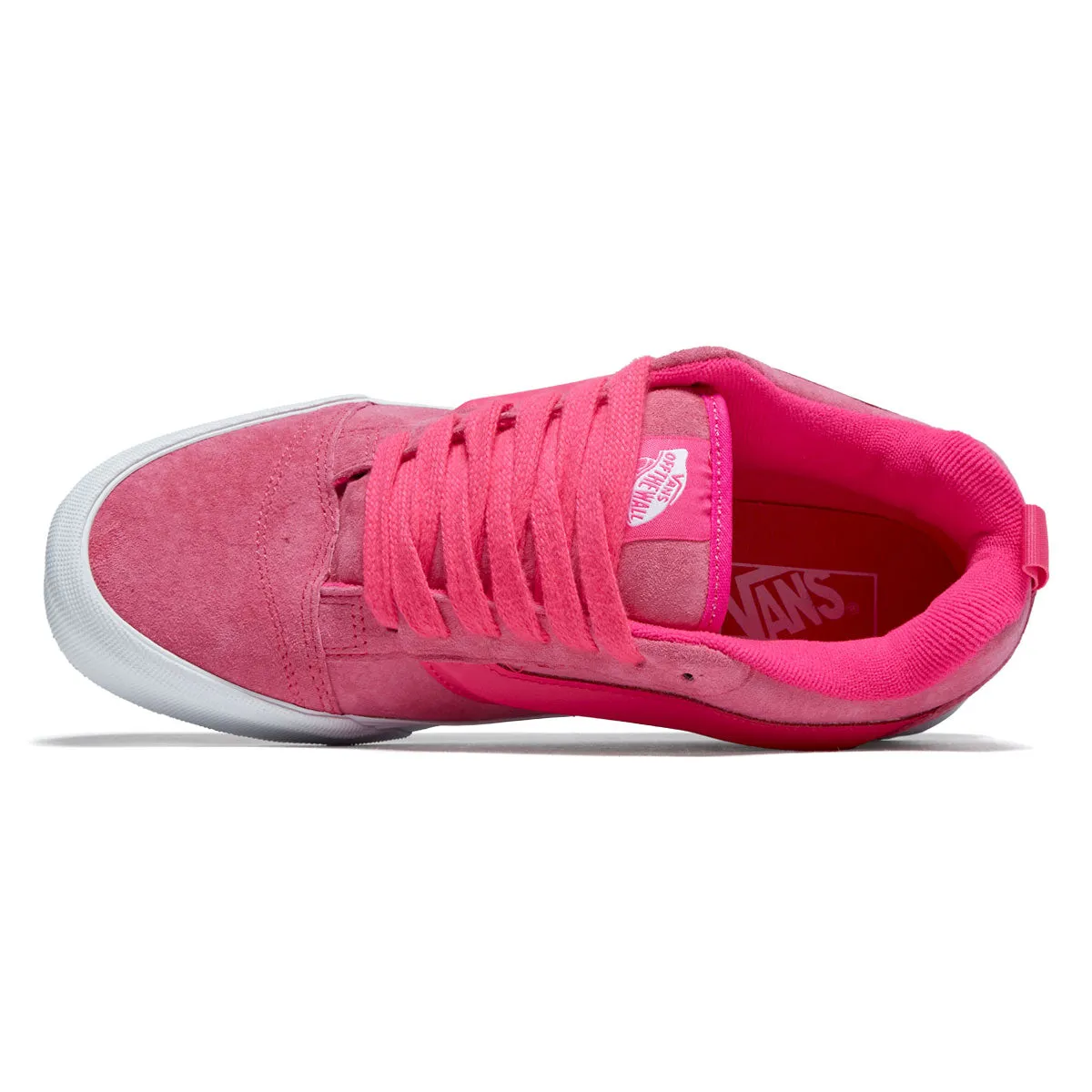 Vans Knu Skool Shoes - Nubuck Pink Glo Low Cushion Skater Power