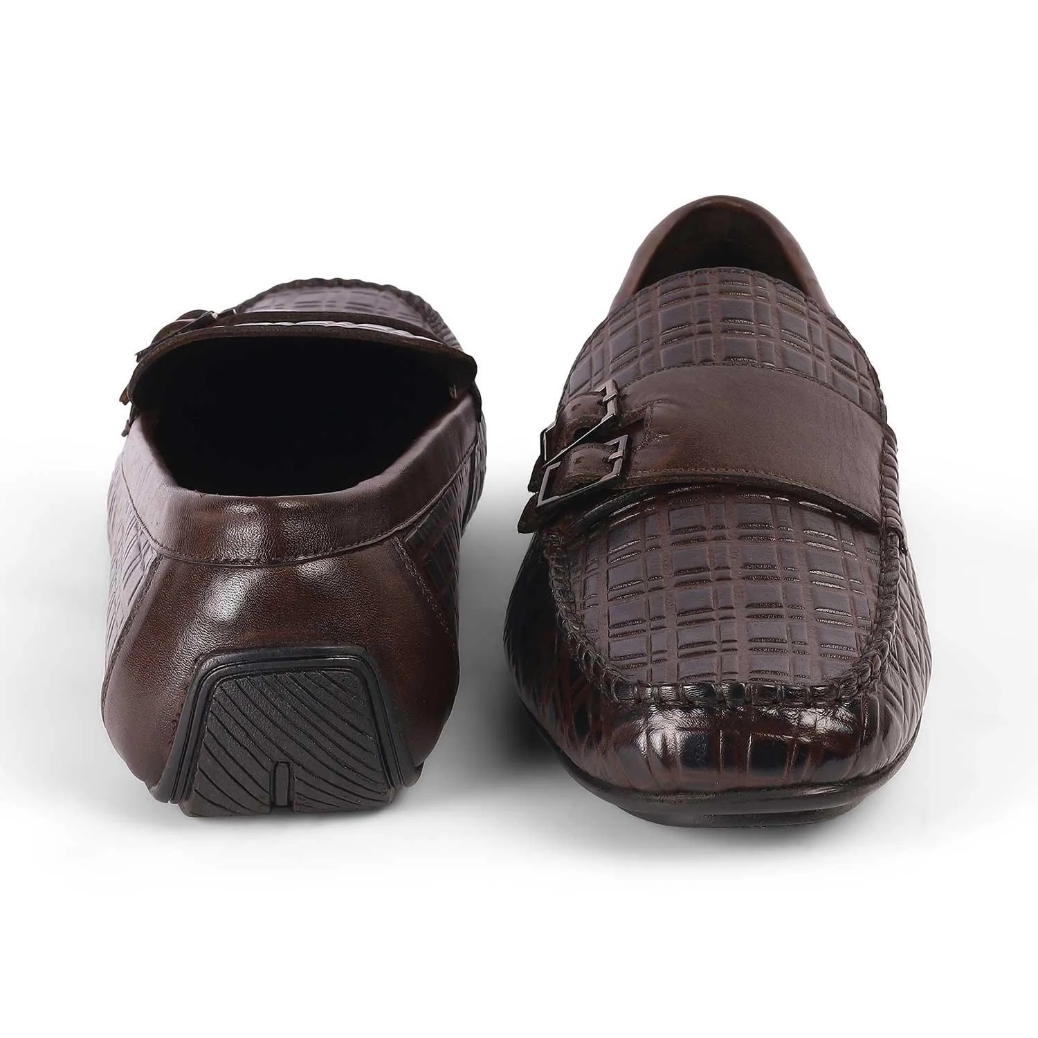 Tresmode Robert Brown Men's Double Monk Shoes Romantic Fit