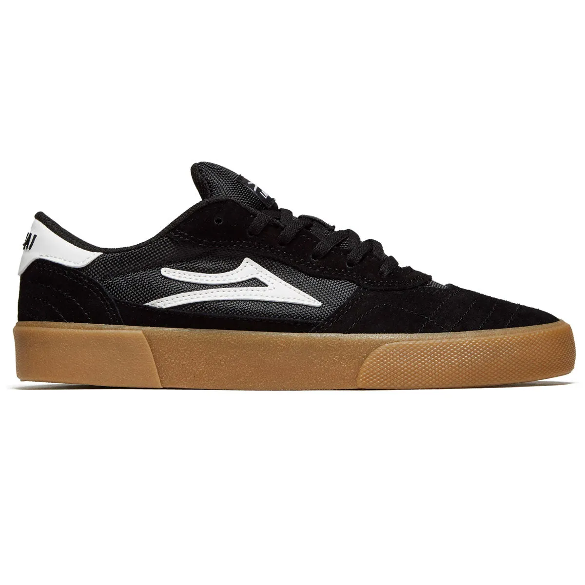 Lakai Cambridge Shoes - Black/Gum Suede Lace Stability Sleek Style