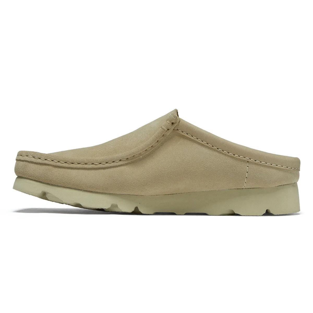 Grip Comfort Clarks Wallabee Slip Shoes - Maple Suede