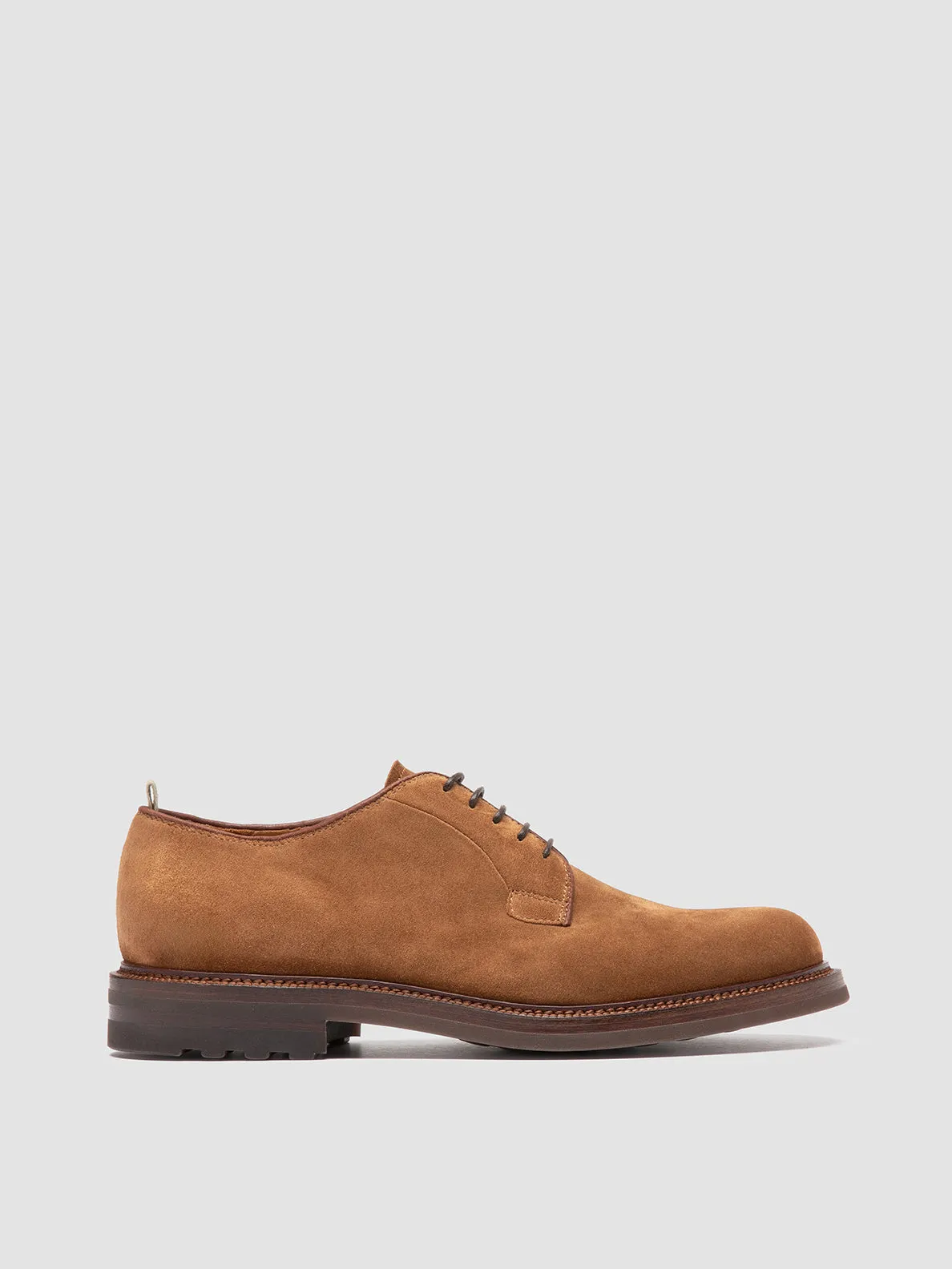 Good Traction Laced Style ASTON FLEXI 001 - Brown Suede Derby Shoes
