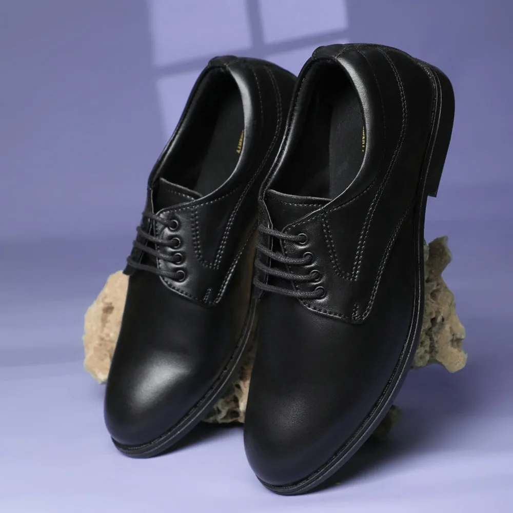 Stable Walk Fortune Black Formal Lacing Derby Shoes For Men MAJESTIC-1 By Liberty