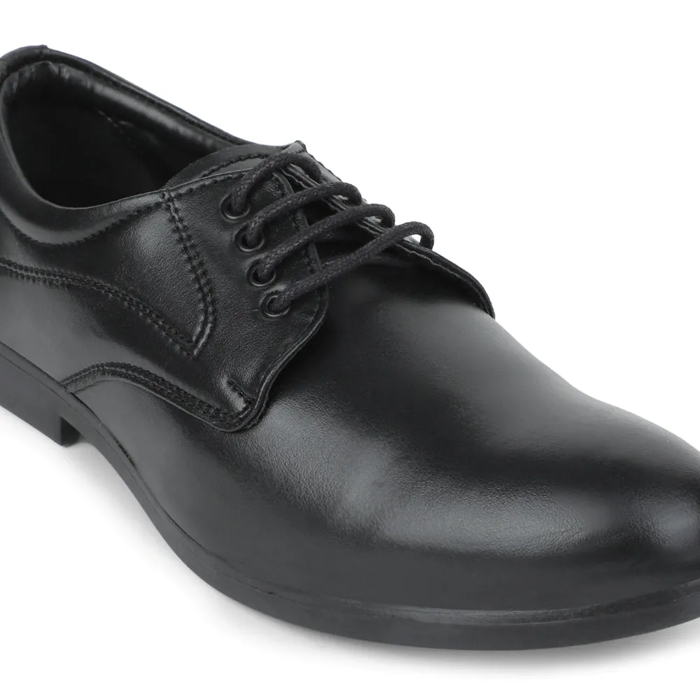 Classic Leather Fortune Black Formal Lacing Derby Shoes For Men MAJESTIC-1 By Liberty