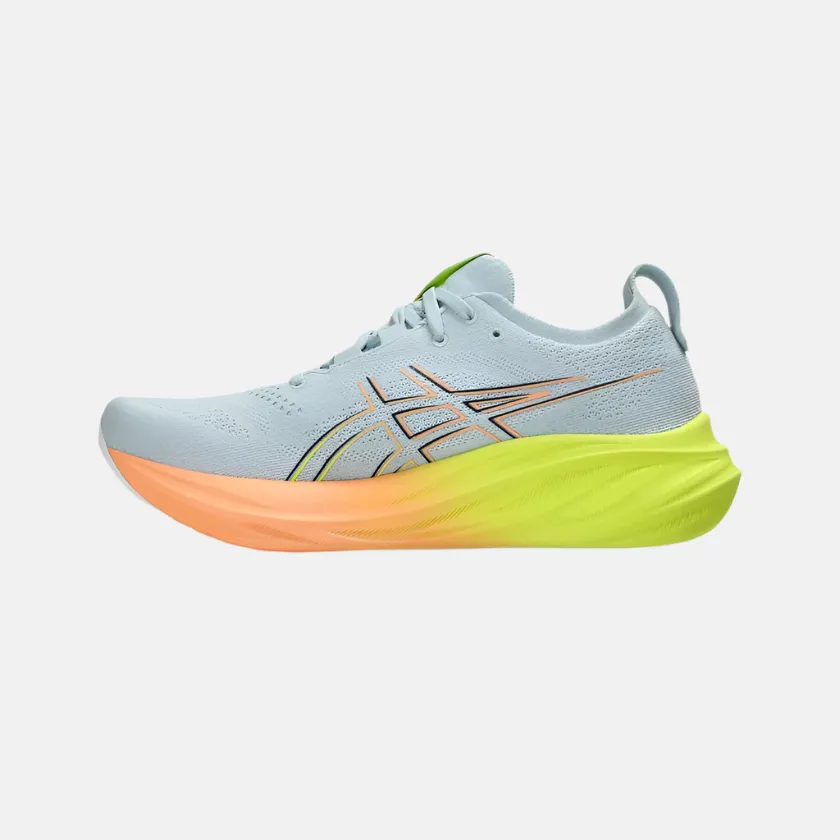 Asics Gel-Nimbus 26 Paris Men's Running Shoes - Cool Grey/Safety Yellow reinforced - heel - area shoes