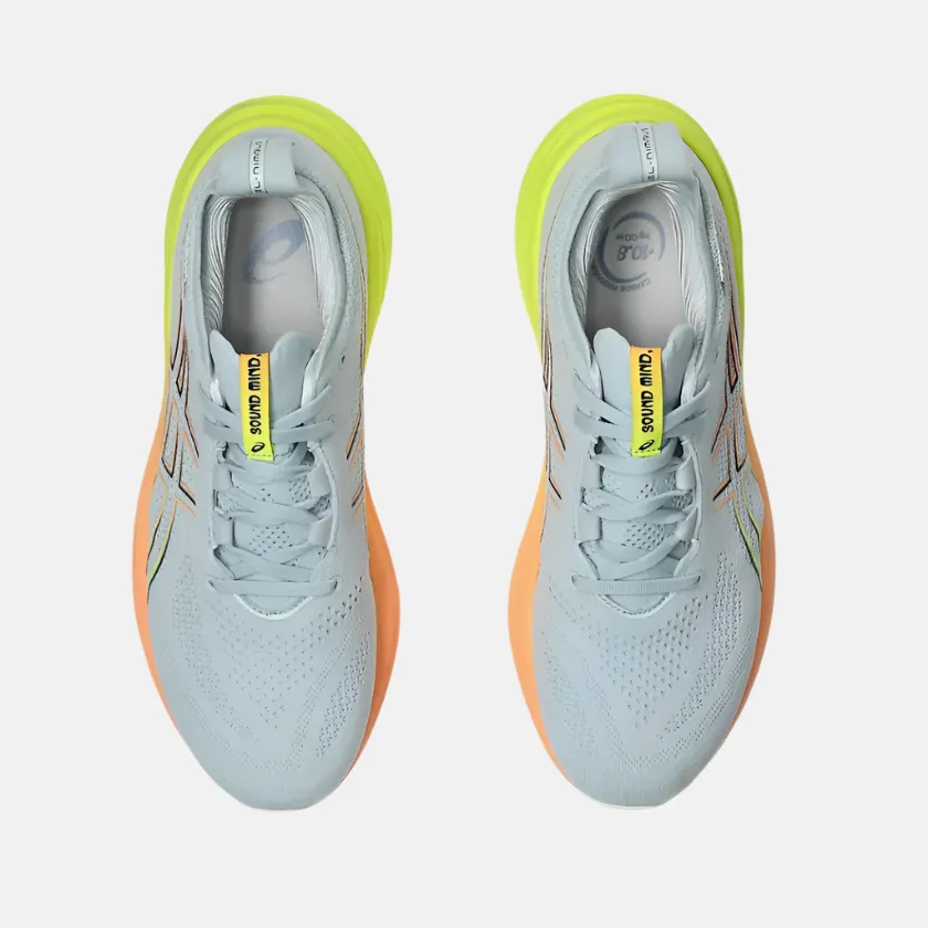 Asics Gel-Nimbus 26 Paris Men's Running Shoes - Cool Grey/Safety Yellow Muscle Focus professional athlete shoes