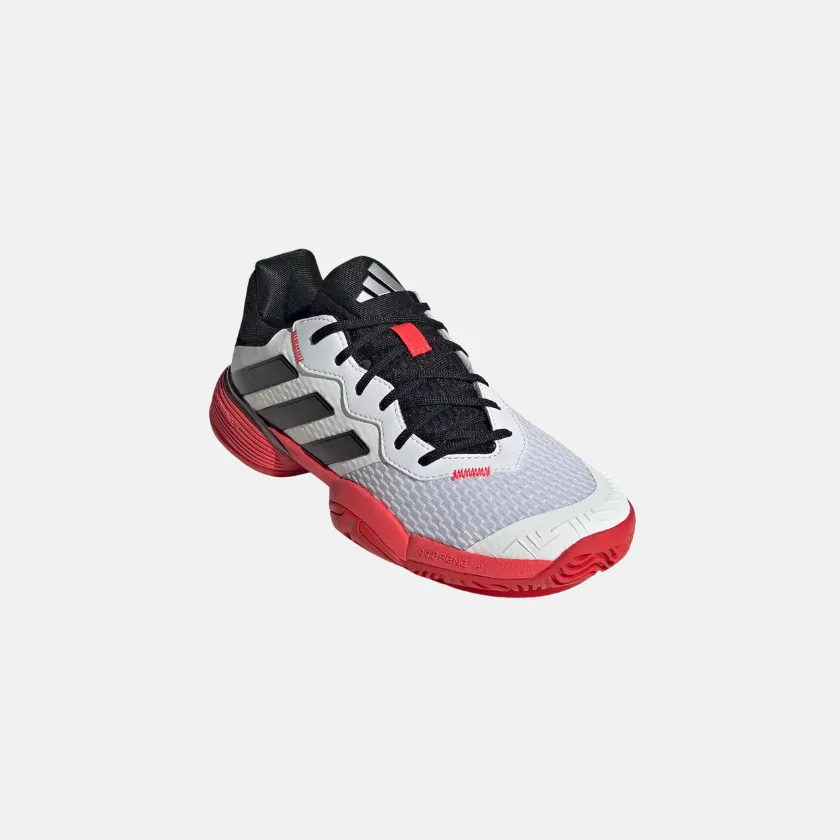 Adidas Kids?? Barricade Tennis Shoes Unisex - Cloud White/ Core Black/ Lucid Red Lightweight Sleek Build