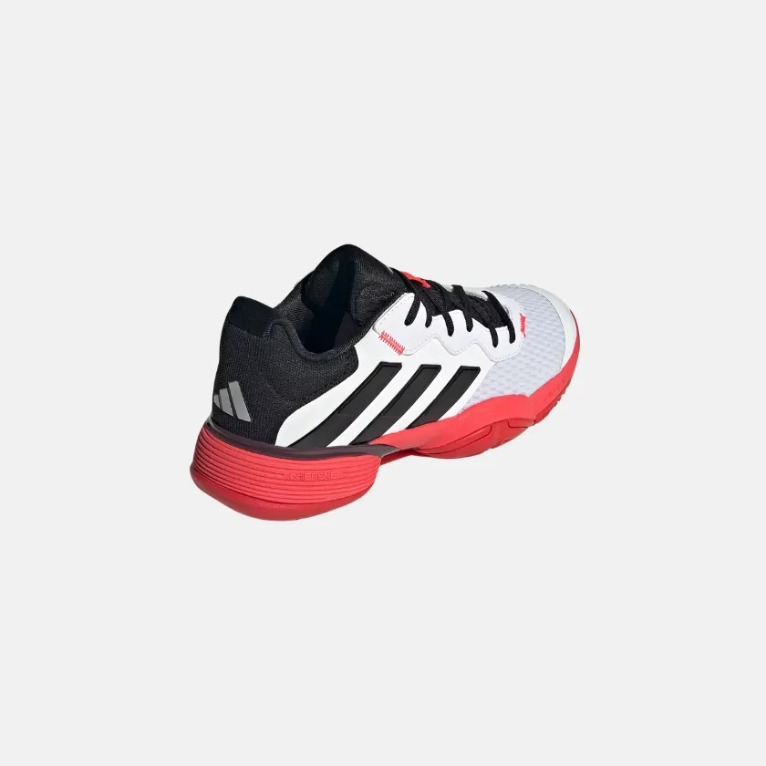 Adidas Kids?? Barricade Tennis Shoes Unisex - Cloud White/ Core Black/ Lucid Red Ankle Support