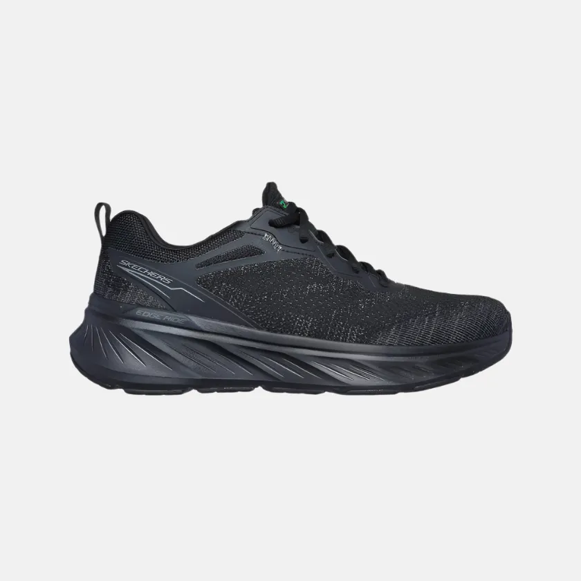 Skechers Edgeride-Exxo Men's Running Shoes -Black rigid - upper - feature shoes socially - responsible