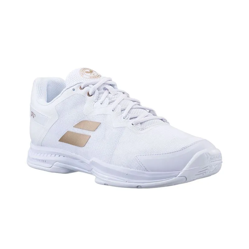 Babolat SFX 3 All Court Men Tennis Shoes White Gold Carry Easy