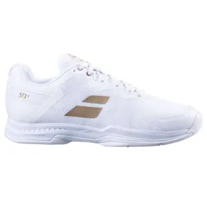 Babolat SFX 3 All Court Men Tennis Shoes White Gold Soul Step spring fresh