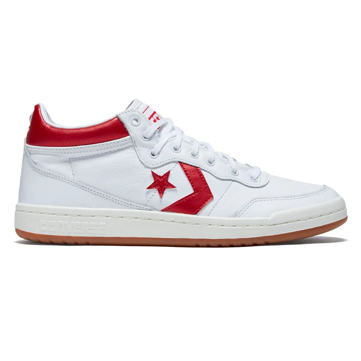 easy to put on Comfortable Cushion Converse Fastbreak Pro Mid Shoes - White/Red/Egret