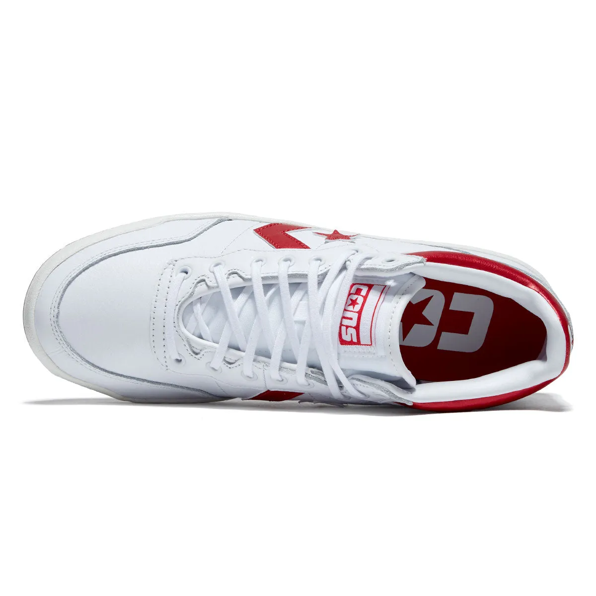 Active Motion Ankle Support Converse Fastbreak Pro Mid Shoes - White/Red/Egret