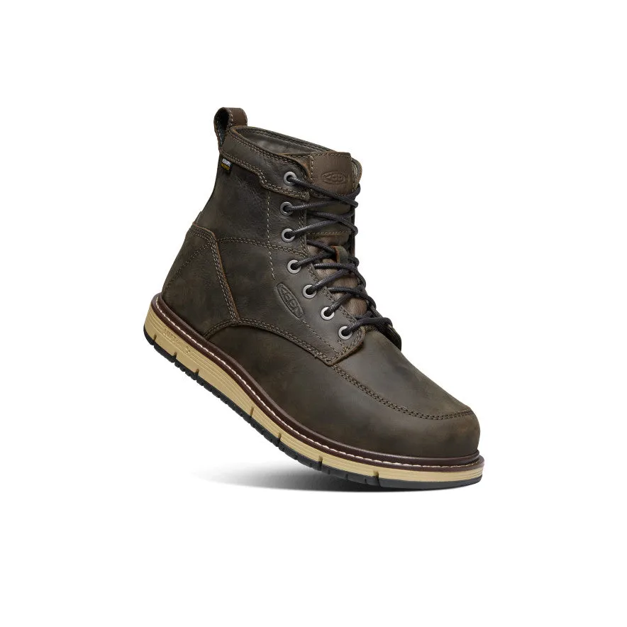 Durable Performance Trail Comfort Fit Men's San Jose 6" Waterproof Boot (Soft Toe)  |  Cascade Brown