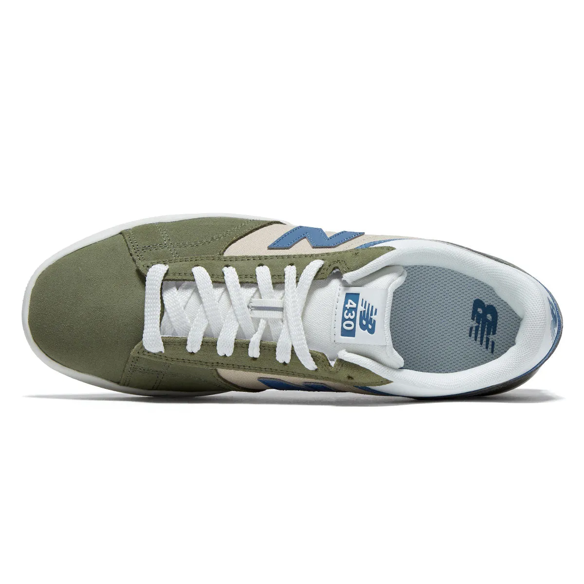 New Balance 430 Shoes - Olive/Blue Classic Look